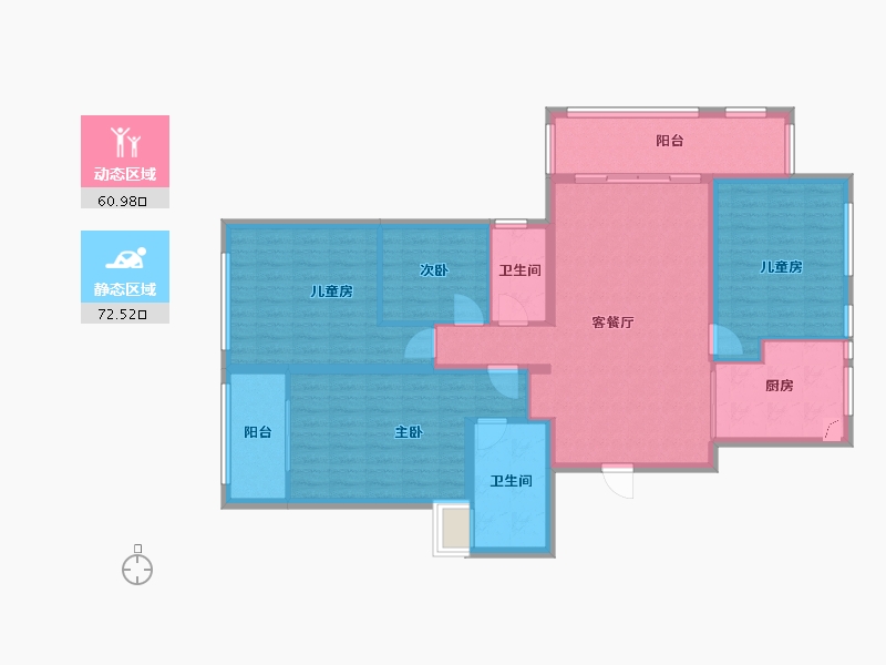 浙江省-丽水市-东方首府-120.00-户型库-动静分区