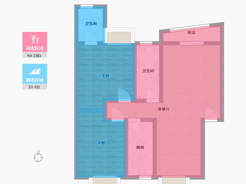 广东省-东莞市-康湖山庄-79.00-户型库-动静分区