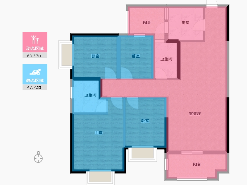 广西壮族自治区-百色市-云天城-115.00-户型库-动静分区