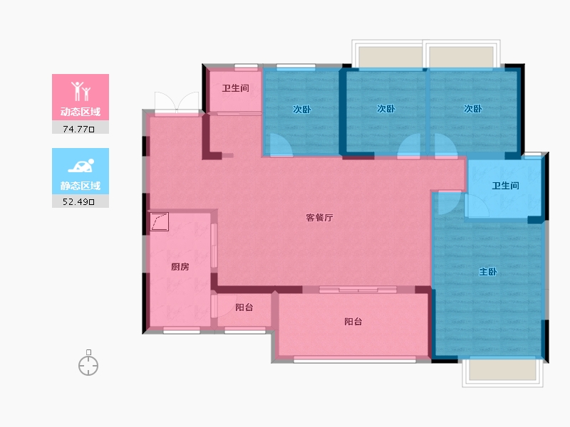 贵州省-黔东南苗族侗族自治州-惠邦学府世家-118.42-户型库-动静分区