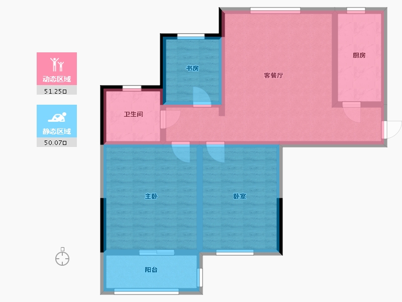 安徽省-合肥市-张洼新村-90.00-户型库-动静分区