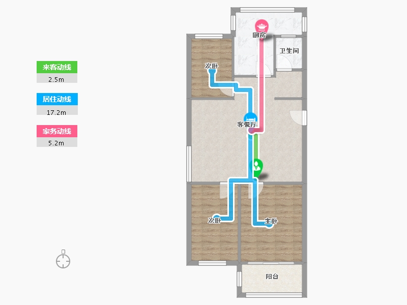 江苏省-南京市-春光里小区-78.00-户型库-动静线