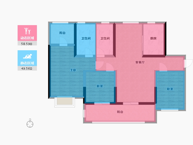 广东省-惠州市-碧桂园潼湖科技小镇·凤鸣湾-93.12-户型库-动静分区