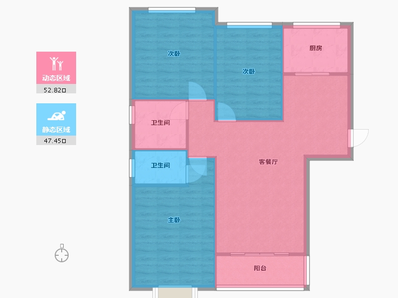 河南省-许昌市-唐宁湾-91.00-户型库-动静分区