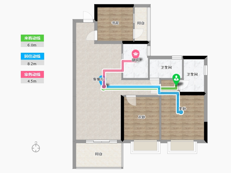 广西壮族自治区-玉林市-幸福里新城-122.36-户型库-动静线