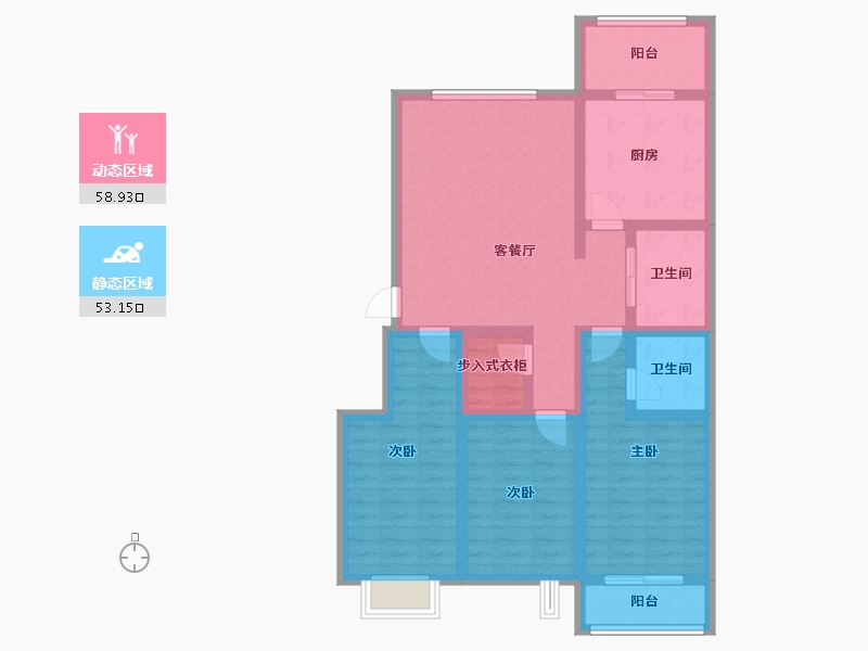 山西省-朔州市-金城上府-110.00-户型库-动静分区