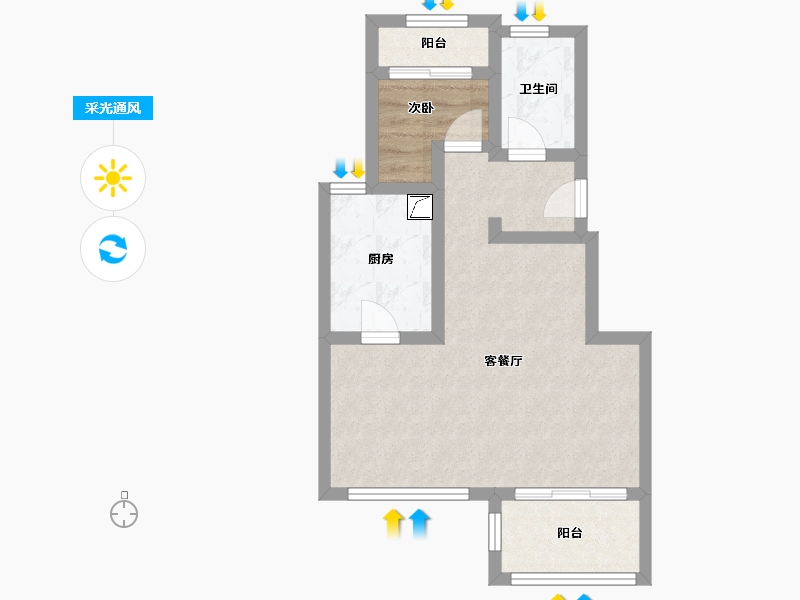 上海-上海市-海月四季-119.00-户型库-采光通风