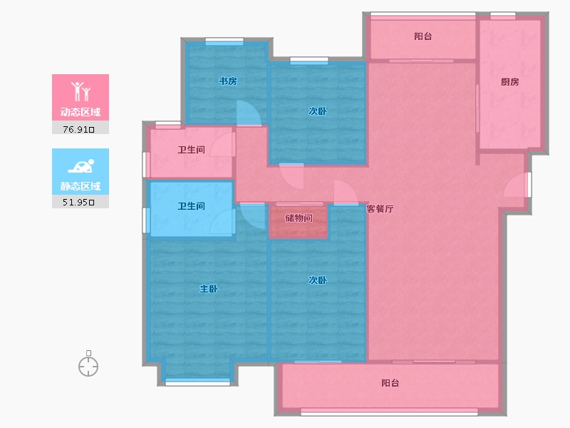 陕西省-西安市-金辉·世界城-121.42-户型库-动静分区