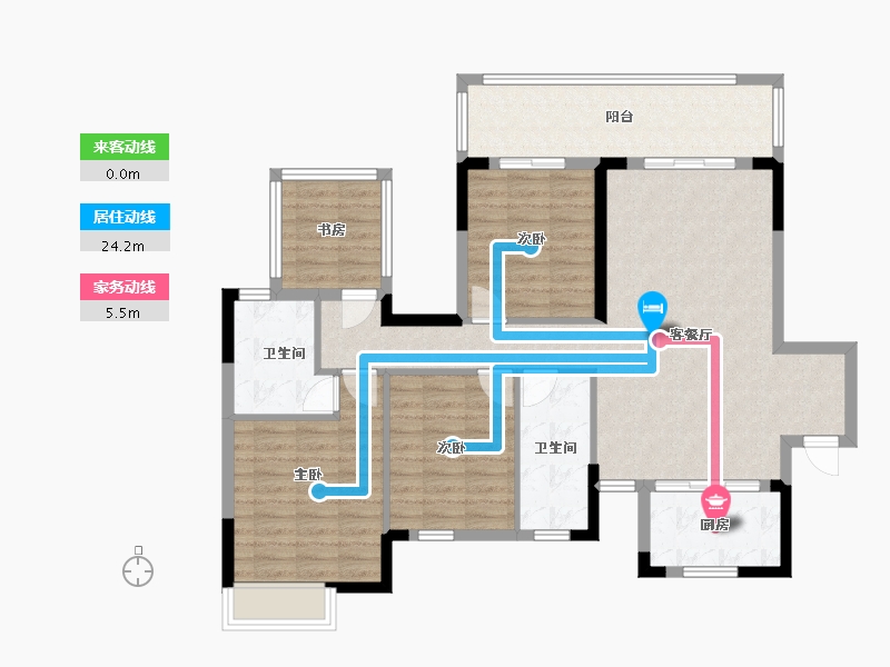 广西壮族自治区-南宁市-兴进珺府-115.00-户型库-动静线