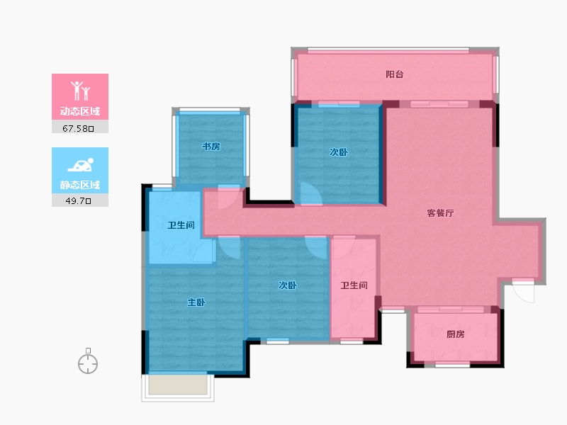 广西壮族自治区-南宁市-兴进珺府-115.00-户型库-动静分区