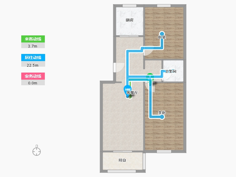 河北省-廊坊市-中燕小区-84.30-户型库-动静线