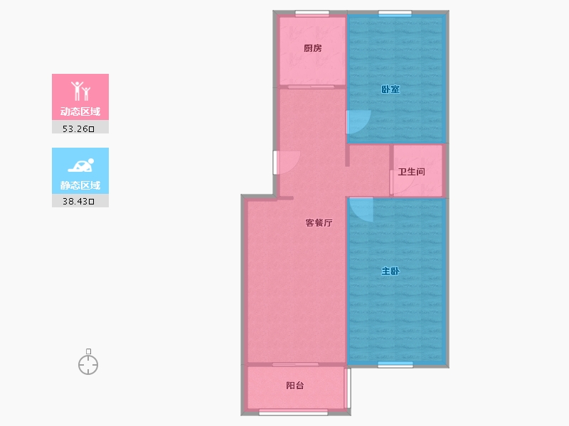 河北省-廊坊市-中燕小区-84.30-户型库-动静分区