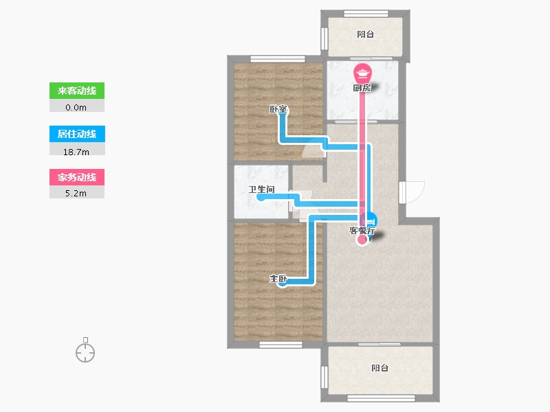 河北省-廊坊市-首钢燕郊机械厂住宅区-86.26-户型库-动静线