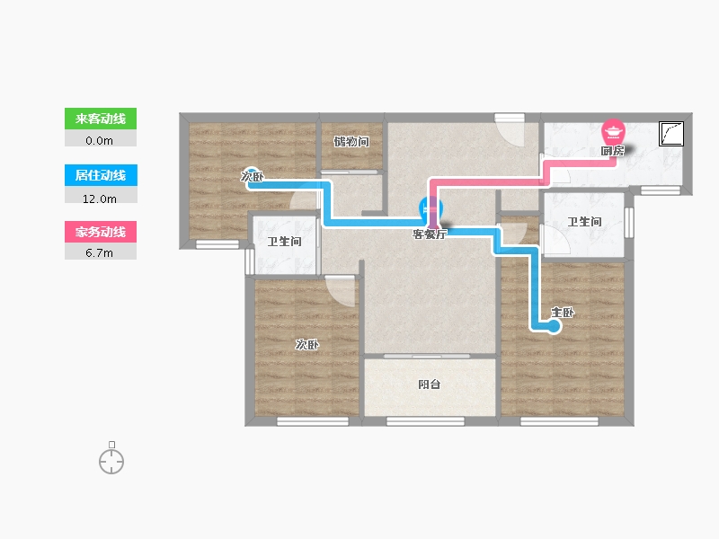 江苏省-苏州市-中南·春风南岸-81.00-户型库-动静线