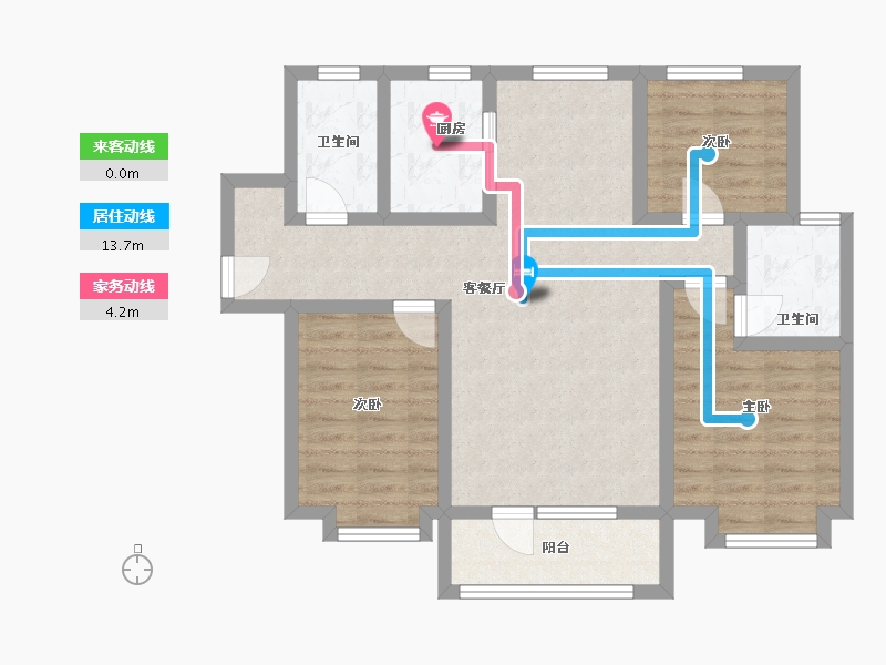 河北省-石家庄市-润江 翡丽华府-92.00-户型库-动静线