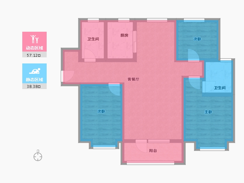 河北省-石家庄市-润江 翡丽华府-92.00-户型库-动静分区