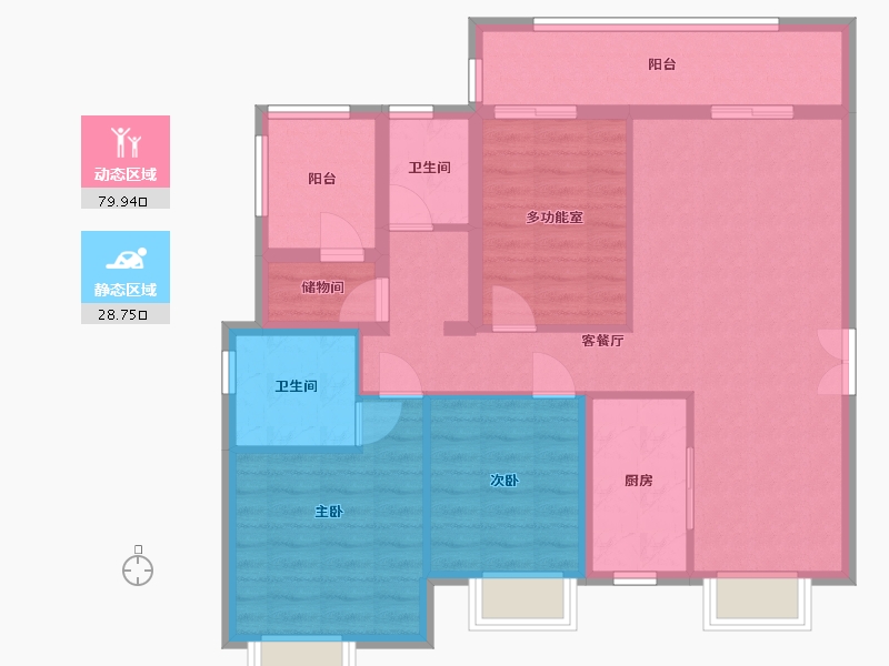 贵州省-遵义市-习水-102.00-户型库-动静分区