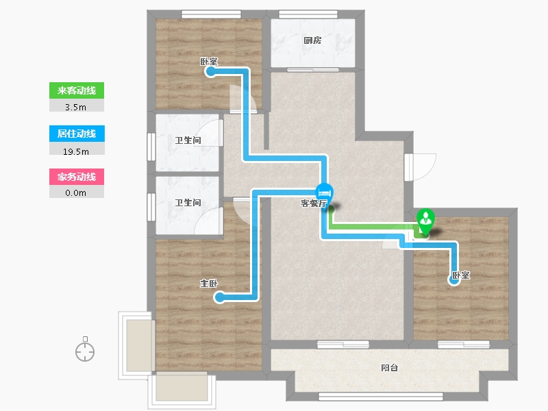 河北省-沧州市-学府铭苑-90.00-户型库-动静线