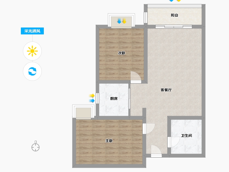 甘肃省-临夏回族自治州-鸿森华府-100.60-户型库-采光通风