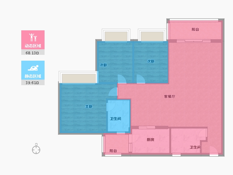 广东省-广州市-中颐海伦堡-98.00-户型库-动静分区