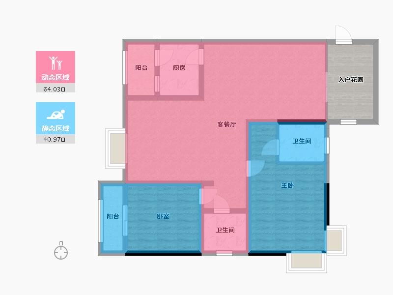 四川省-成都市-长城锦苑-70.00-户型库-动静分区