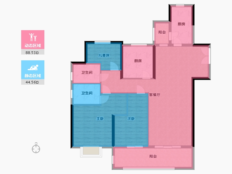 安徽省-六安市-雍华府-120.00-户型库-动静分区