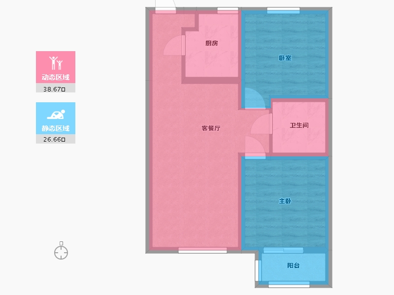 河北省-承德市-顺达帝景-65.68-户型库-动静分区