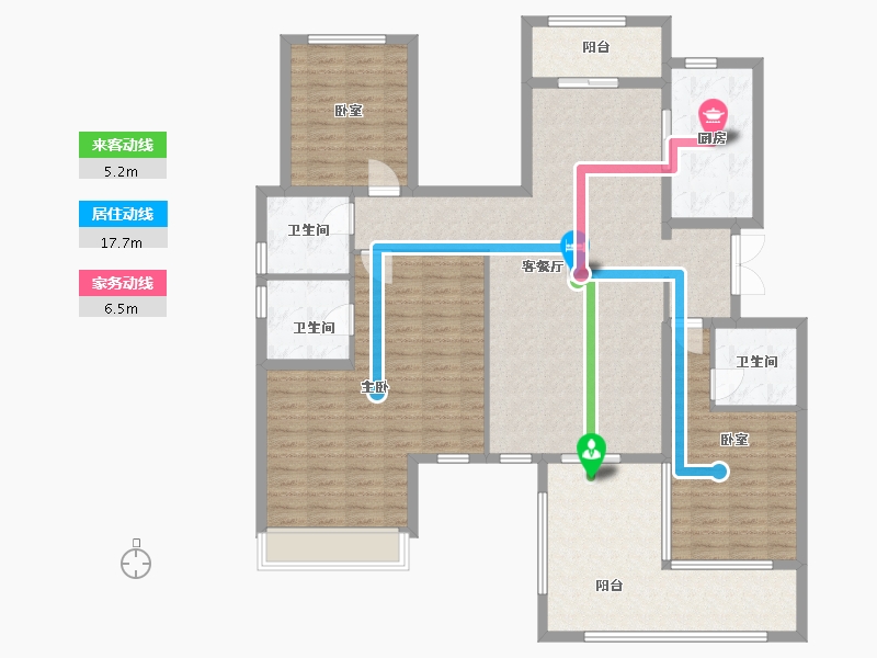 陕西省-安康市-博元城-141.00-户型库-动静线