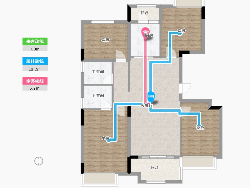 四川省-南充市-敏捷天越一期-102.00-户型库-动静线