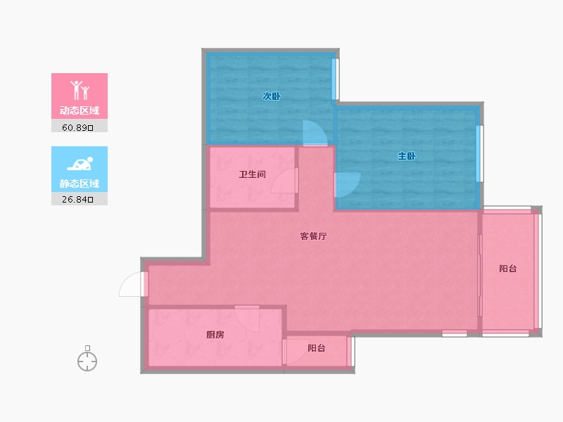 北京-北京市-天通东苑二区-87.00-户型库-动静分区