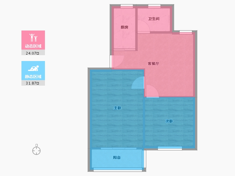 上海-上海市-学前一村-52.00-户型库-动静分区