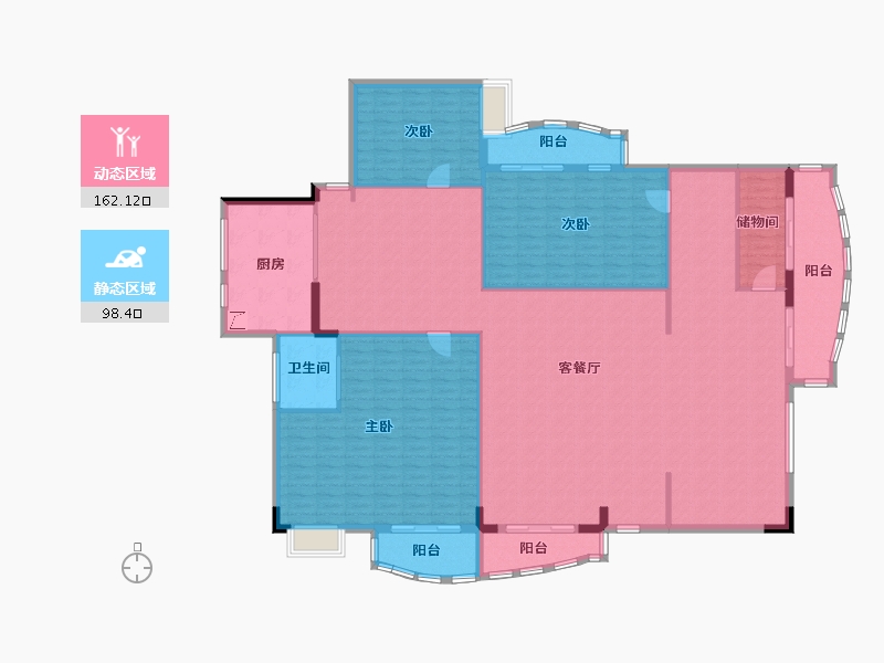 广东省-广州市-悦湖阁-192.00-户型库-动静分区