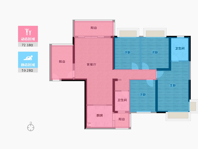 广西壮族自治区-南宁市-民族-125.00-户型库-动静分区