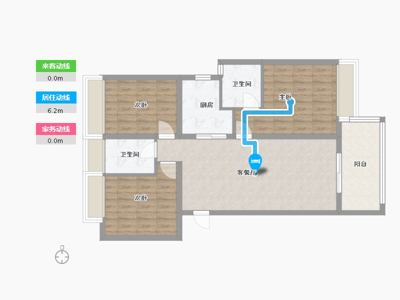 湖北省-武汉市-军运村-88.00-户型库-动静线