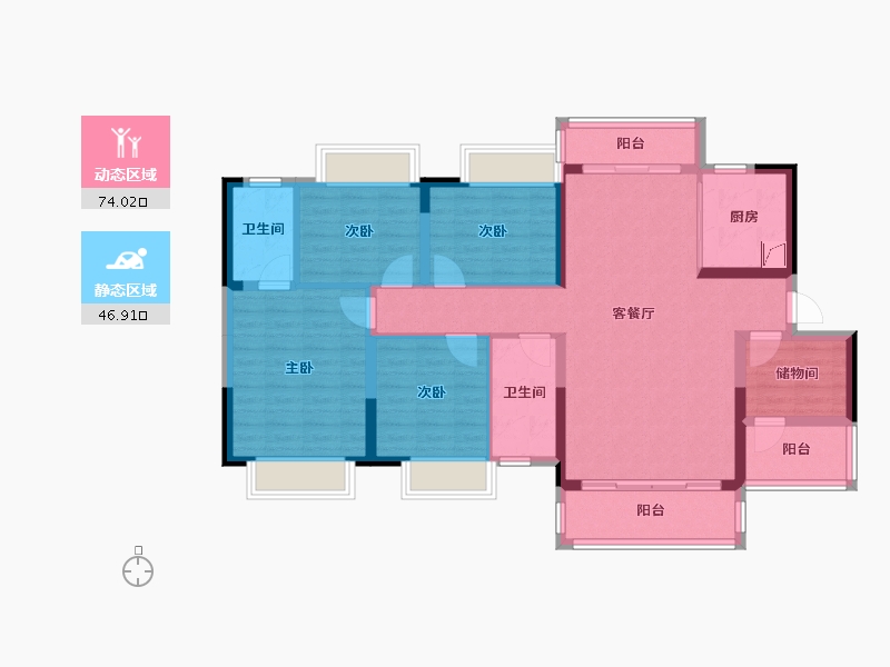 广西壮族自治区-梧州市-碧桂园-123.00-户型库-动静分区