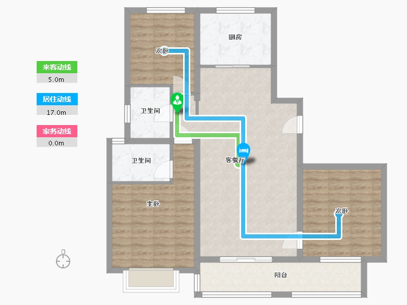 山东省-济宁市-学府花园二期-101.89-户型库-动静线