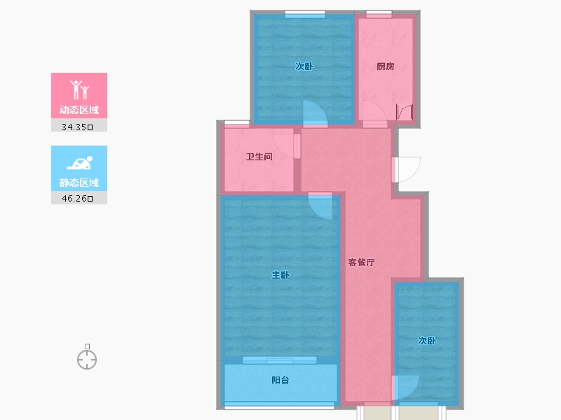 山东省-济宁市-大刘庙小区-70.00-户型库-动静分区