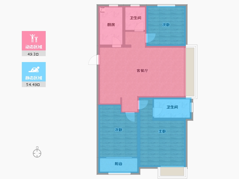 山东省-青岛市-中欧国际城北一区-92.51-户型库-动静分区