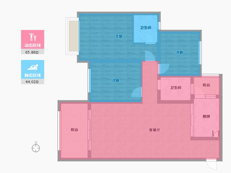 贵州省-黔南布依族苗族自治州-龙城国际-98.00-户型库-动静分区