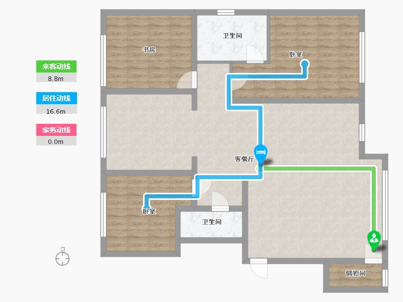 天津-天津市-紫云园-124.00-户型库-动静线