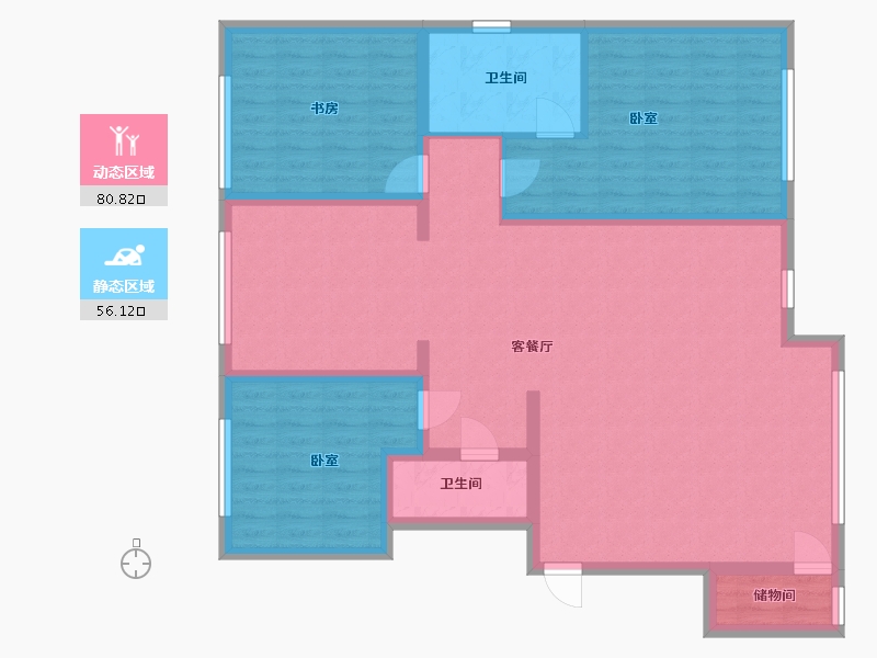 天津-天津市-紫云园-124.00-户型库-动静分区