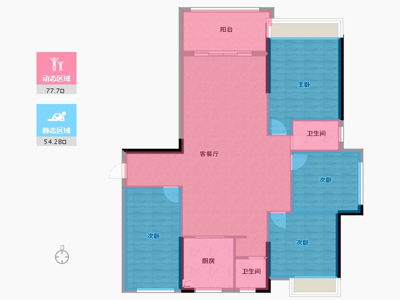 广东省-揭阳市-盛世华府-131.67-户型库-动静分区