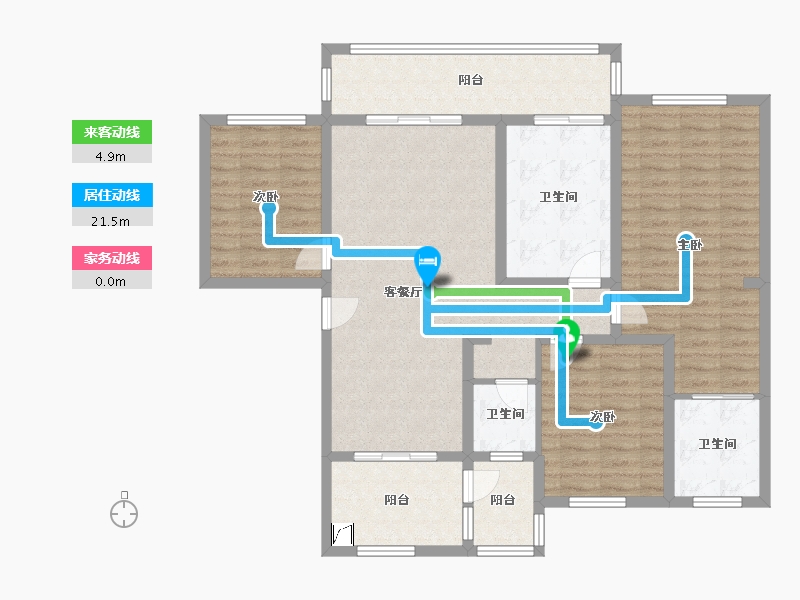 贵州省-安顺市-中核顺安府-127.48-户型库-动静线