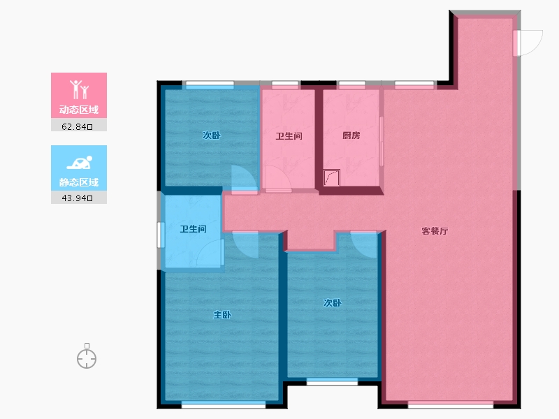 甘肃省-兰州市-中海寰宇天下-99.00-户型库-动静分区