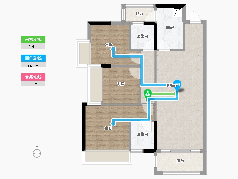 贵州省-遵义市-未来城市-75.00-户型库-动静线