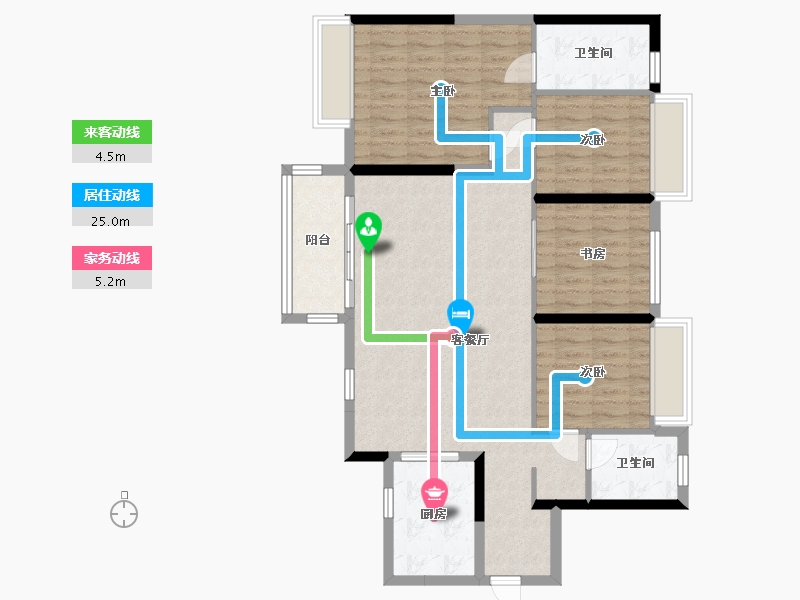 广东省-佛山市-美的西海岸-130.00-户型库-动静线