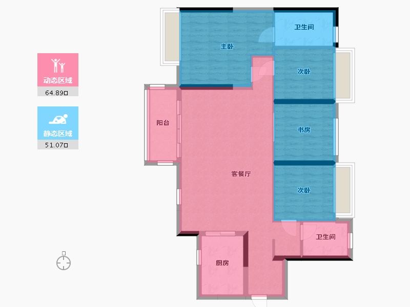 广东省-佛山市-美的西海岸-130.00-户型库-动静分区