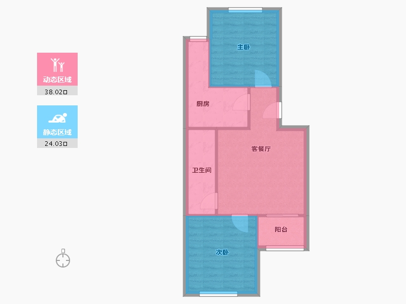 北京-北京市-天通苑小区-四区-55.85-户型库-动静分区