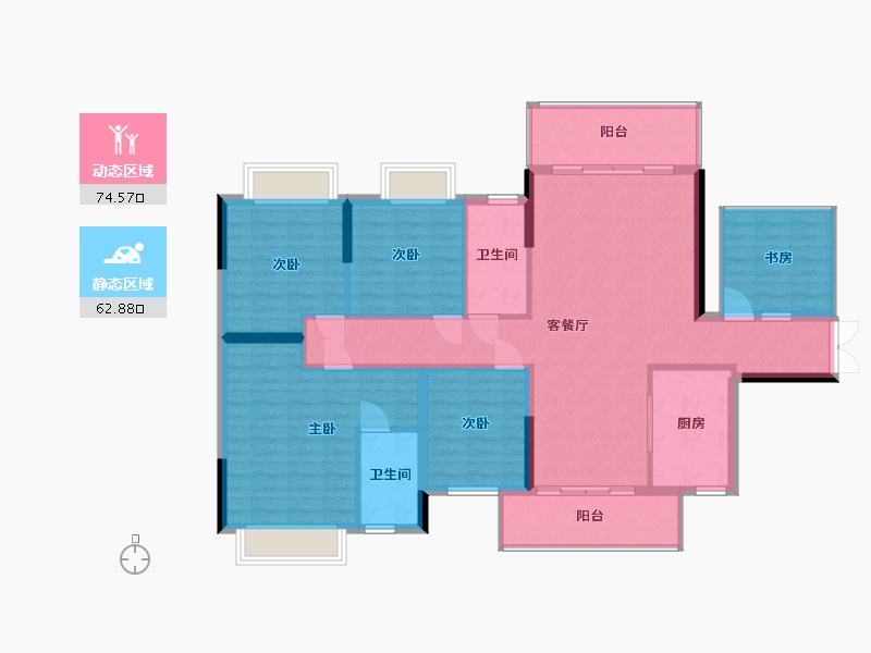 广西壮族自治区-南宁市-大都皓园-111.00-户型库-动静分区