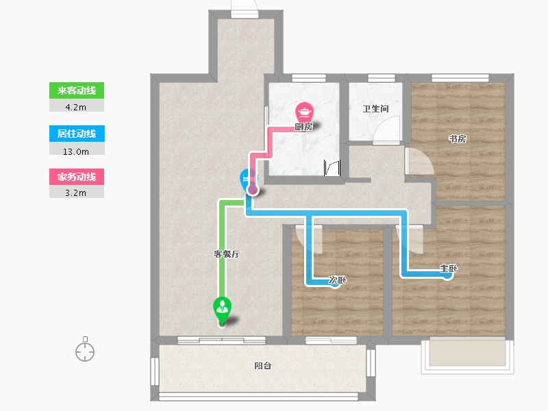 河北省-沧州市-吾悦华府-81.00-户型库-动静线